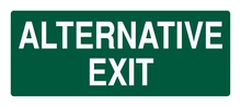 Alternative Exit sign